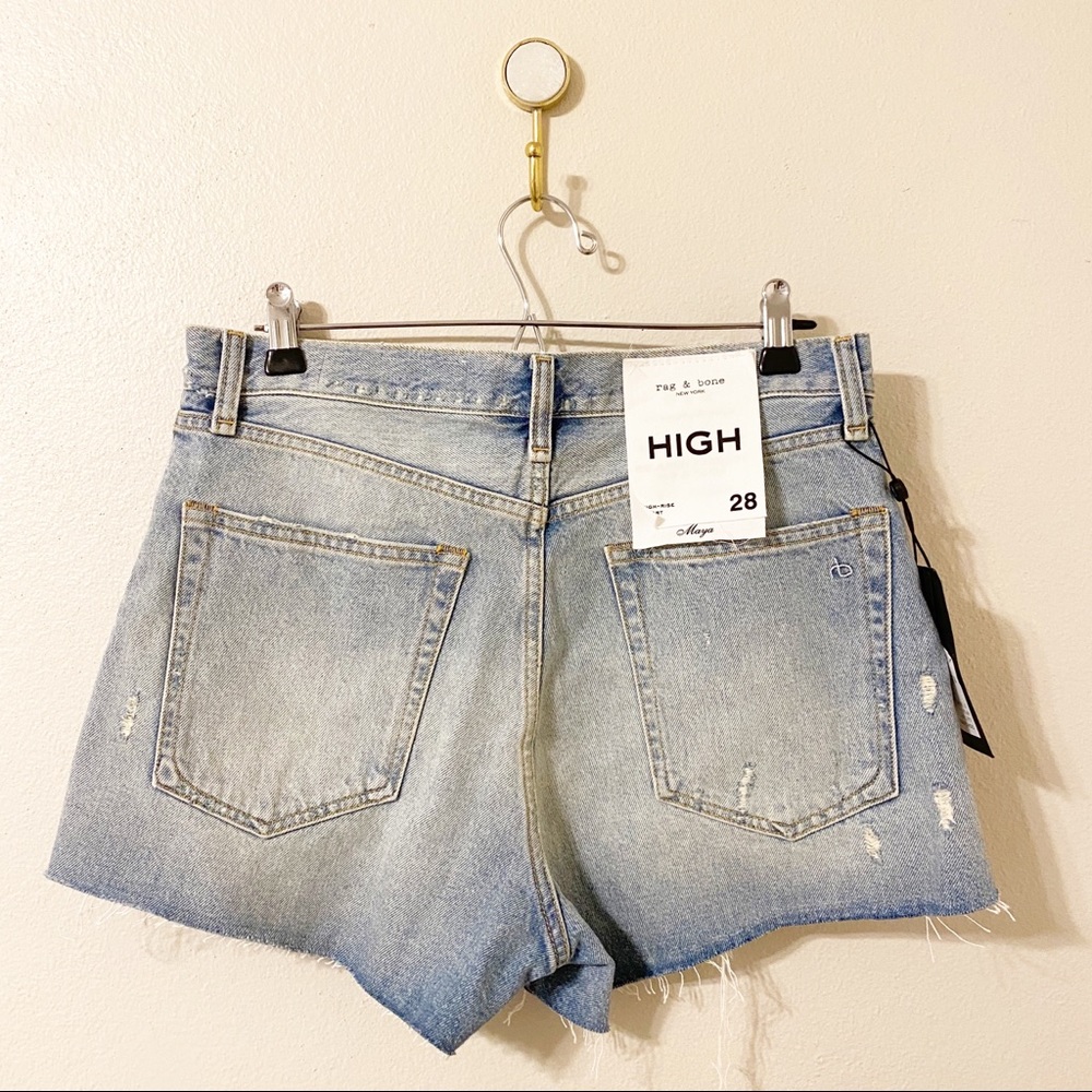 Rag & Bone Maya High Rise Denim Shorts 28 - Picture 5 of 11